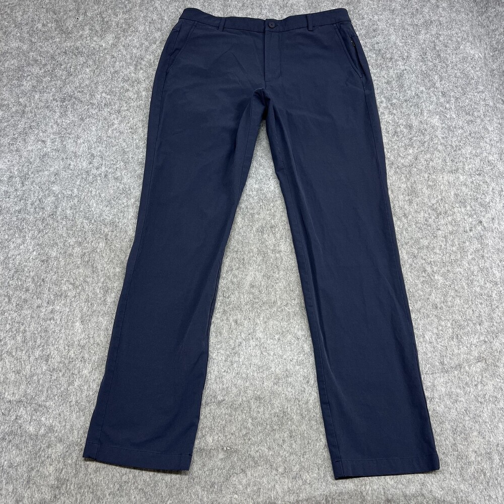 Brady Brand Pants Mens 34x32 Navy Blue Stretch Chino Straight Casual Office Golf
